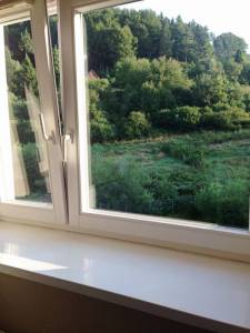 Apartament Widokowy - Widok z kuchni
